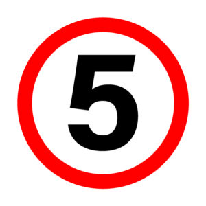 Speed Limit Sign - 02BD-G0201 - 5 KMH