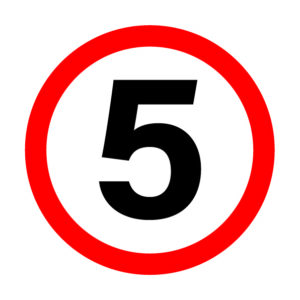 Speed Limit Sign - 02BD-G0202 - 5 KMH