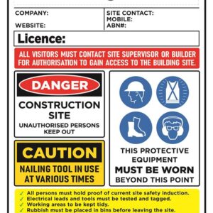 Site Safety Sign - 02BD-Y0403G - Construction Site