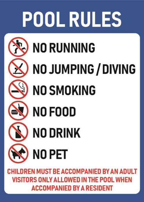 Pool Safety Sign